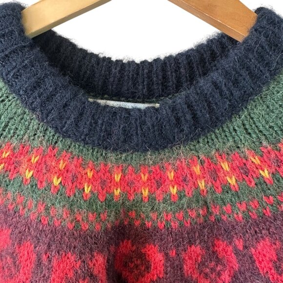 Vintage The Alpaca Connection Handmade in Peru Fair Isle Sweater Size Large - Picture 5 of 7